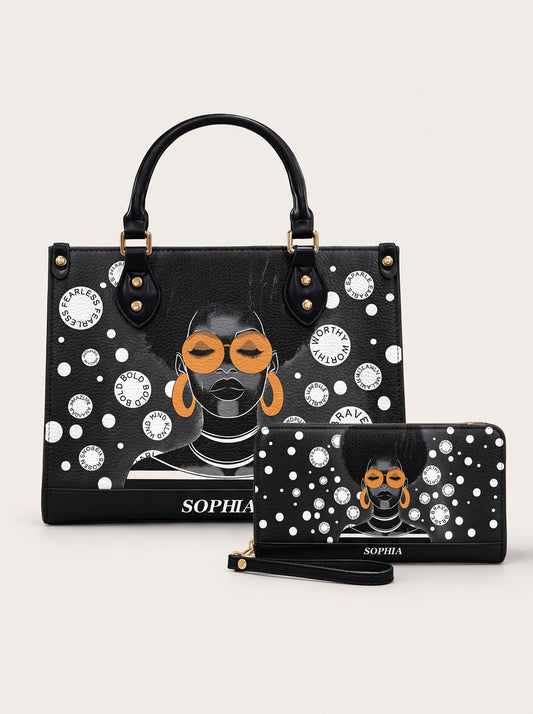 Melaniva Circle of Strength Leather Handbag Deal (FREE WALLET)