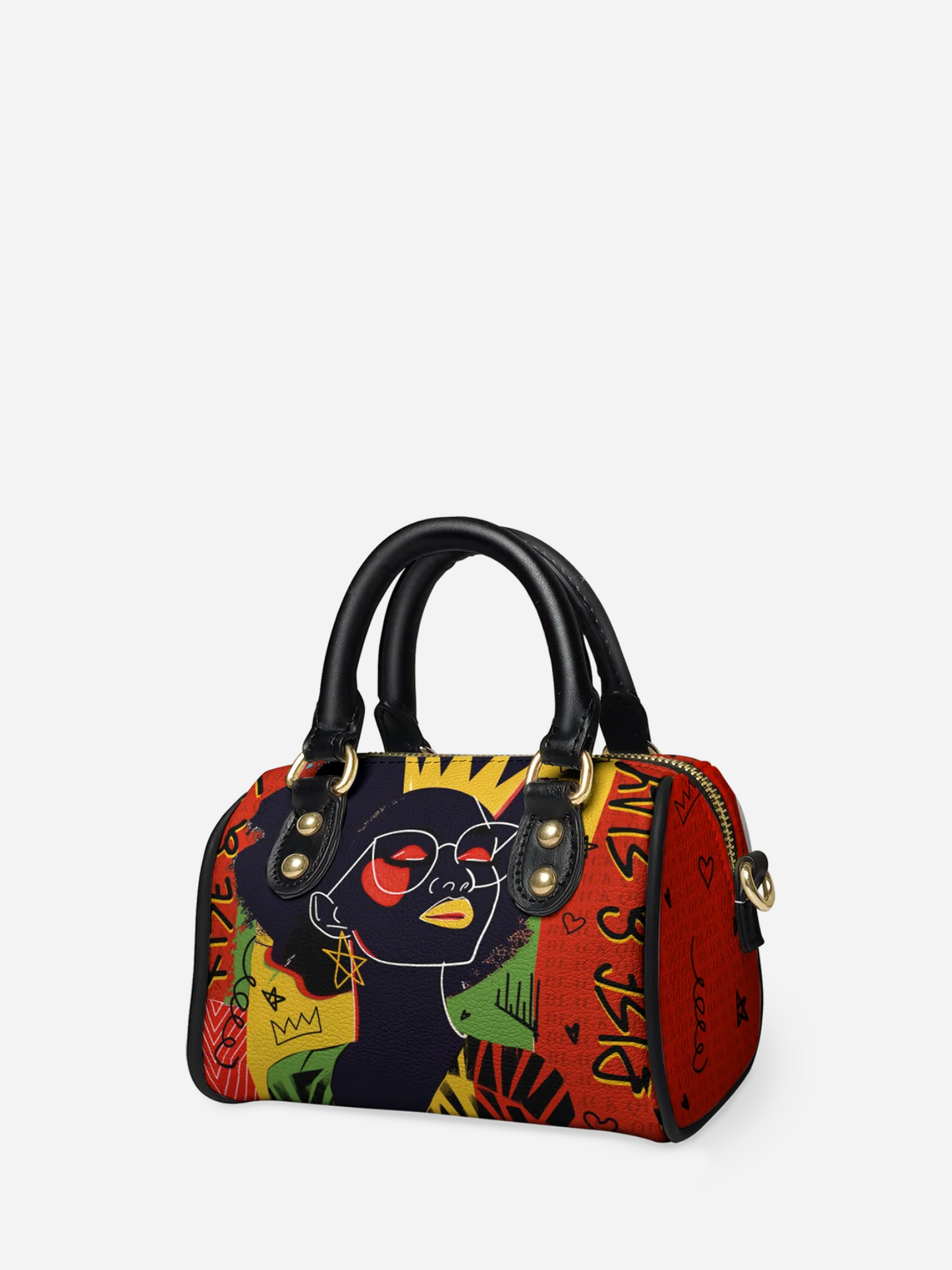 Melaniva Crowned Muse Satchel Red Leather Mini Satchel