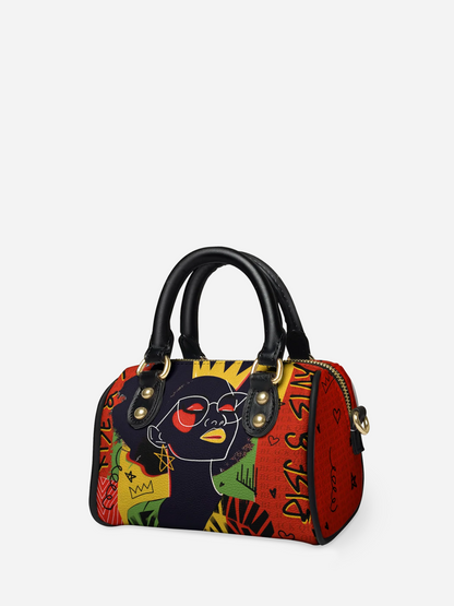 Melaniva Crowned Muse Satchel Red Leather Mini Satchel