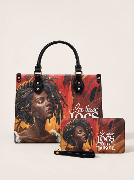 Melaniva Locs Speak Leather Handbag Deal (FREE WALLET)