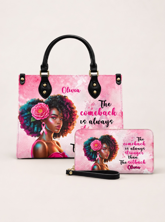 Melaniva Stronger in Pink Leather Handbag Deal