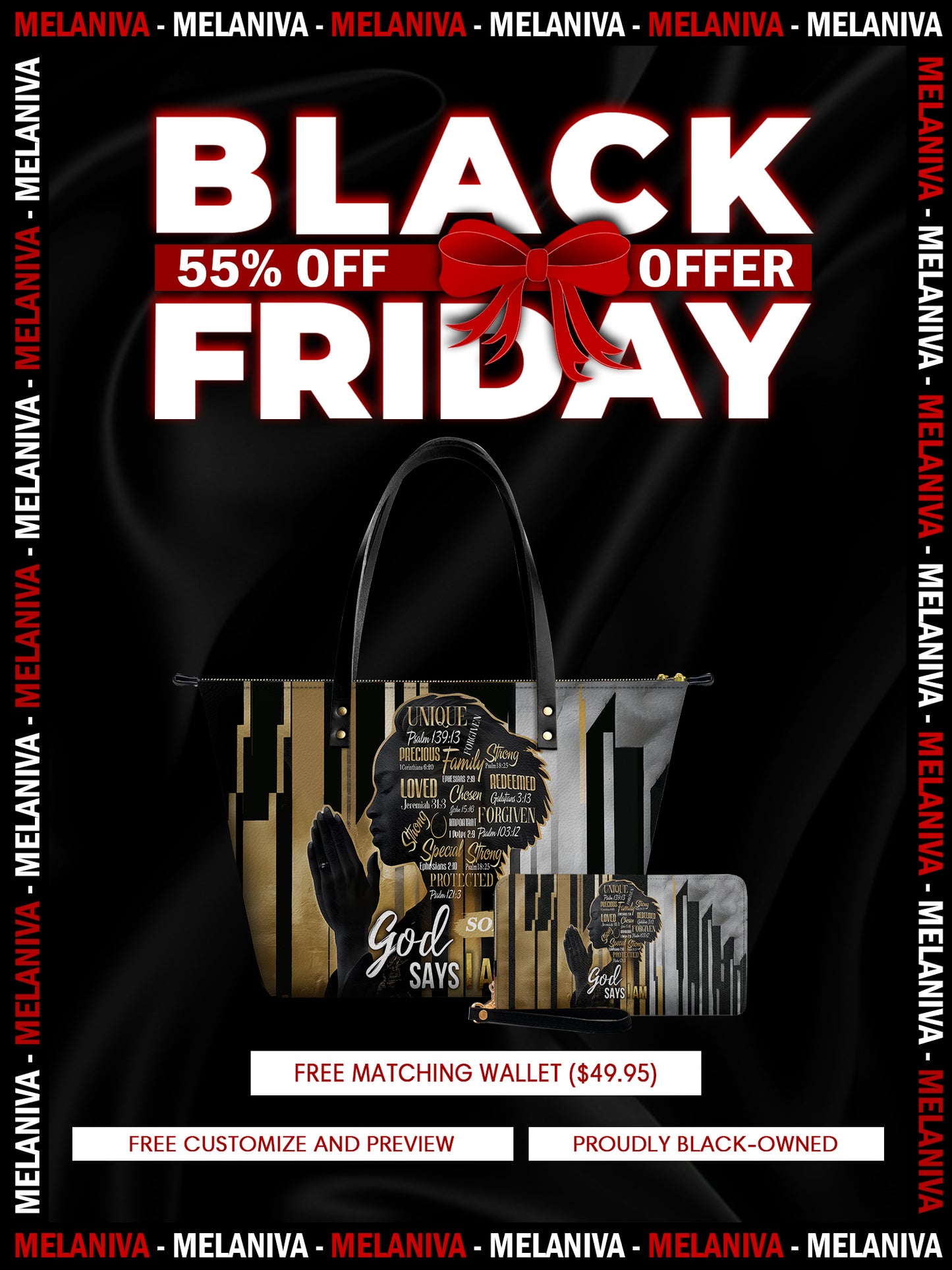 Melaniva Divine Identity Leather Tote Bag Deal (FREE WALLET)