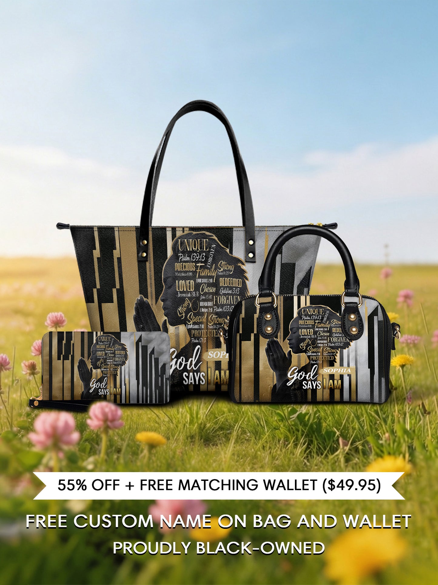 Melaniva "Divine Identity" Tote Bag The Perfect Trio - Melaniva