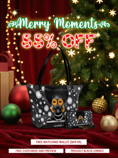 Melaniva Circle of Strength Leather Tote Bag Deal (FREE WALLET)