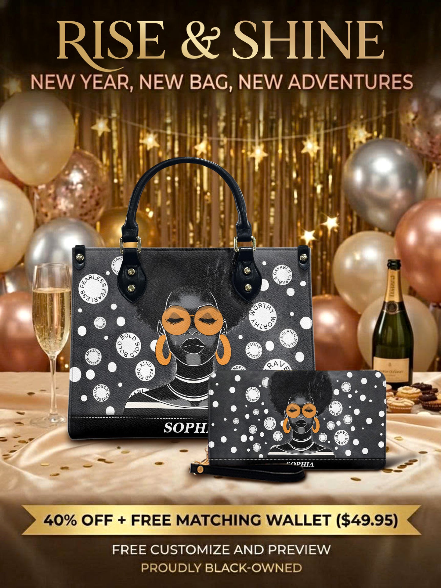 Melaniva Circle of Strength Leather Handbag Deal (FREE WALLET)