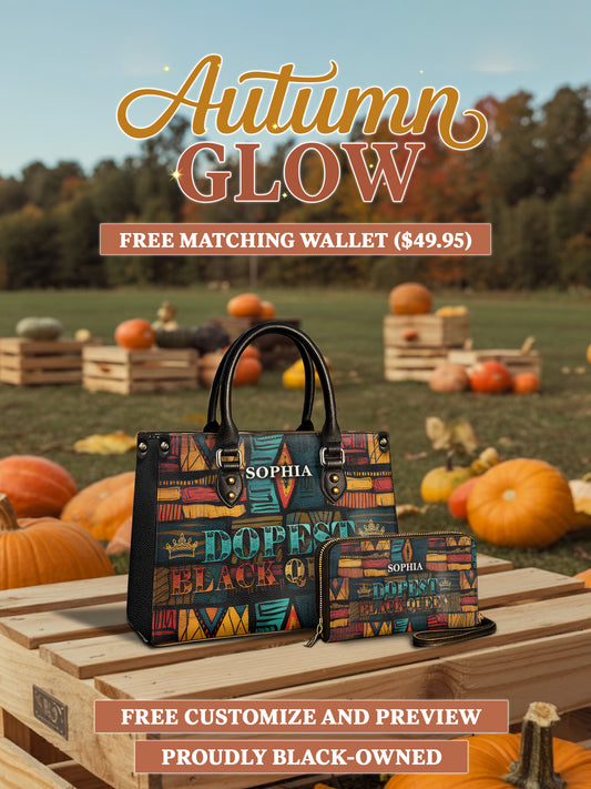 Melaniva Dopest Black Queen Leather Handbag Deal (FREE WALLET)
