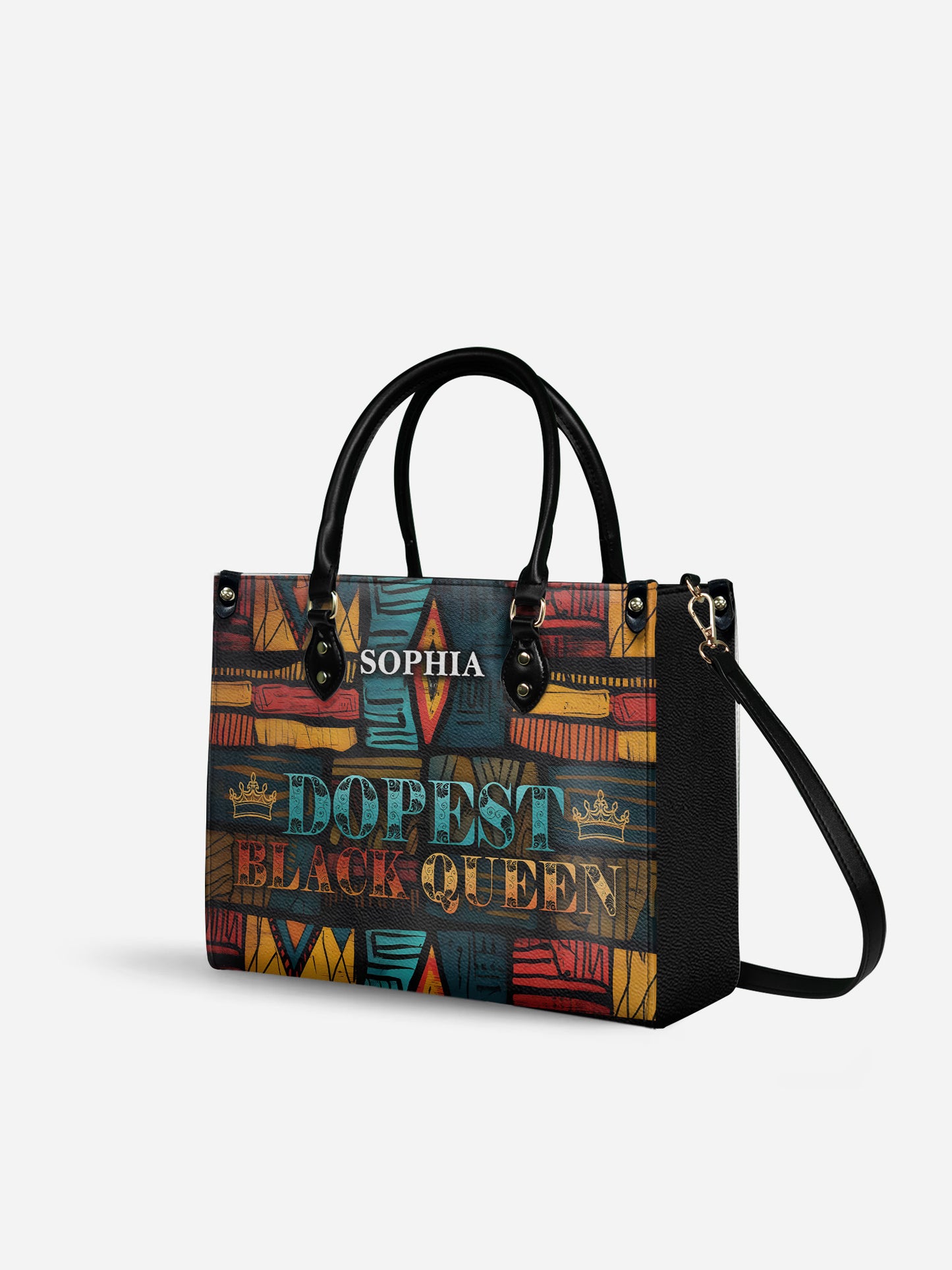 Melaniva Dopest Black Queen Leather Handbag Deal (FREE WALLET)