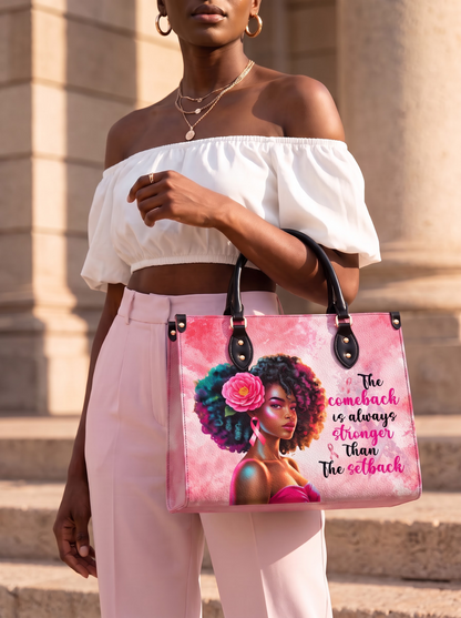 Melaniva Stronger in Pink Leather Handbag Deal (FREE WALLET)