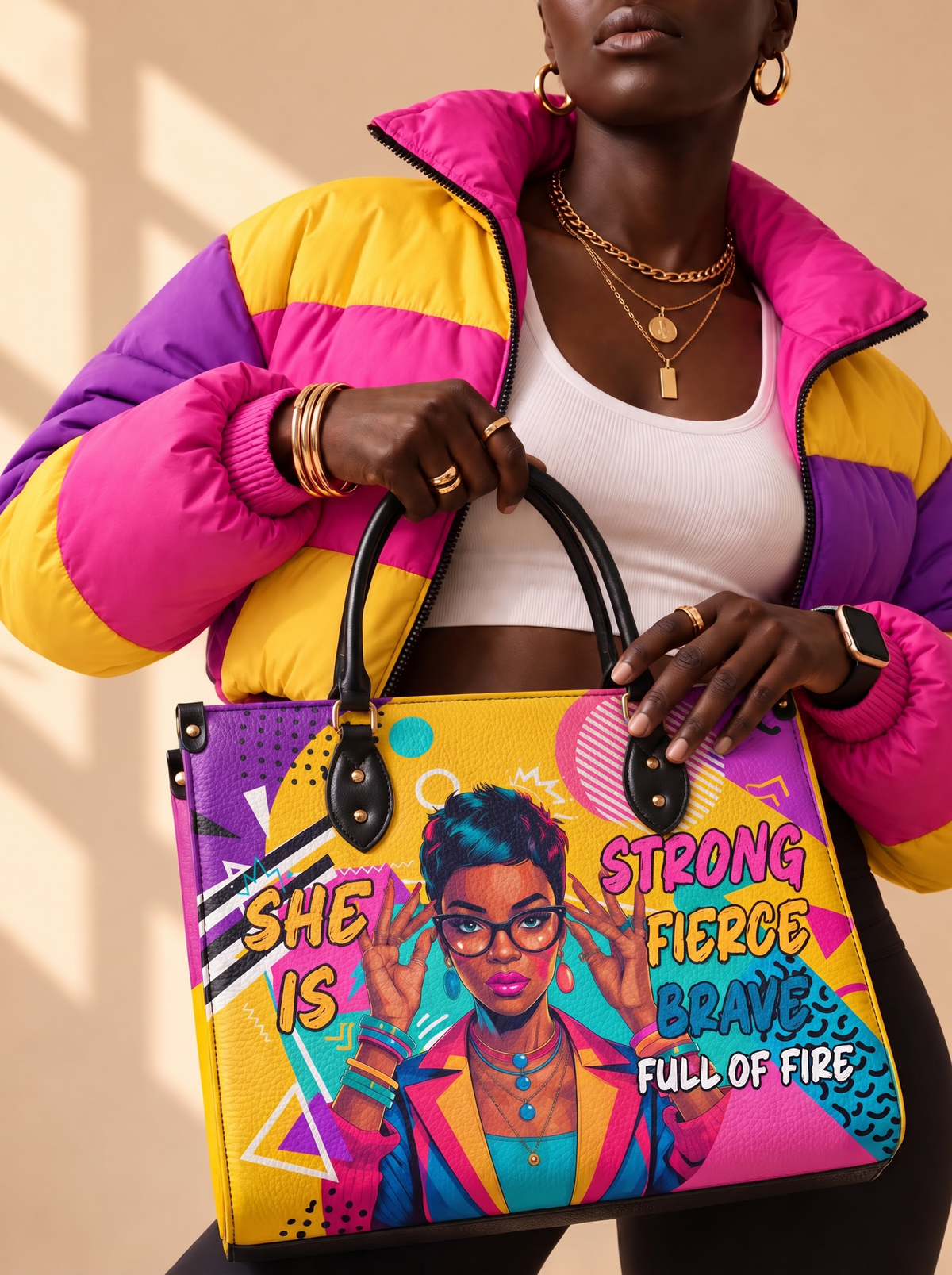 Melaniva Retro Pop Diva Leather Handbag Deal (FREE WALLET)