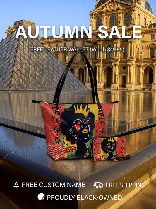Melaniva Crowned Muse Satchel Red Tote Bag Deal (FREE WALLET)