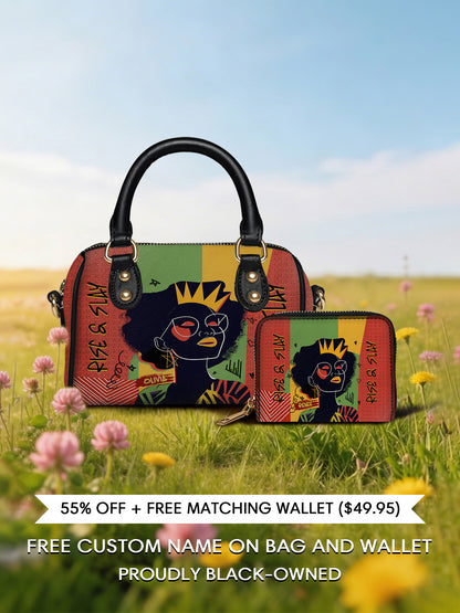Melaniva Crowned Muse Red Leather Mini Satchel Deal - Melaniva