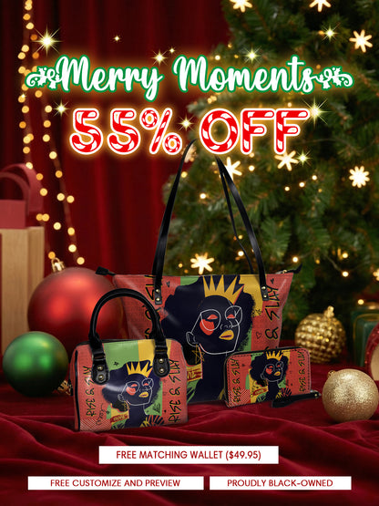 Melaniva "Crowned Muse Red" Tote Bag The Perfect Trio