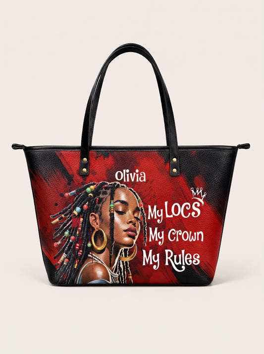 Melaniva Crown of Locs Leather Tote Bag Deal (FREE WALLET)