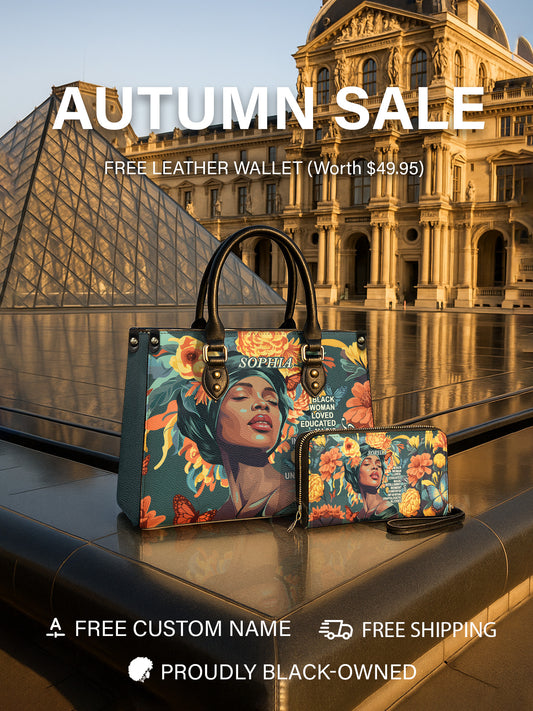 Melaniva Crowned Affirmation Leather Handbag Deal (FREE WALLET)
