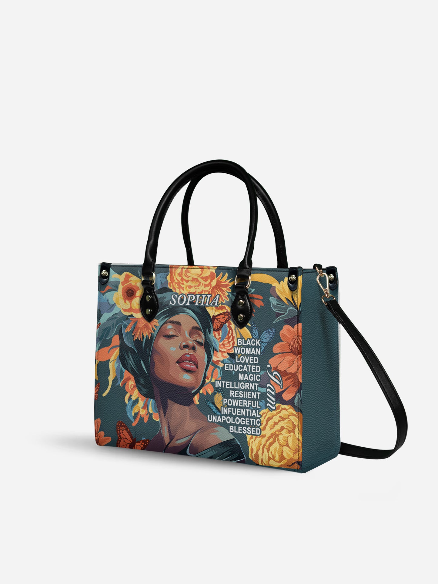 Melaniva Crowned Affirmation Leather Handbag Deal (FREE WALLET)