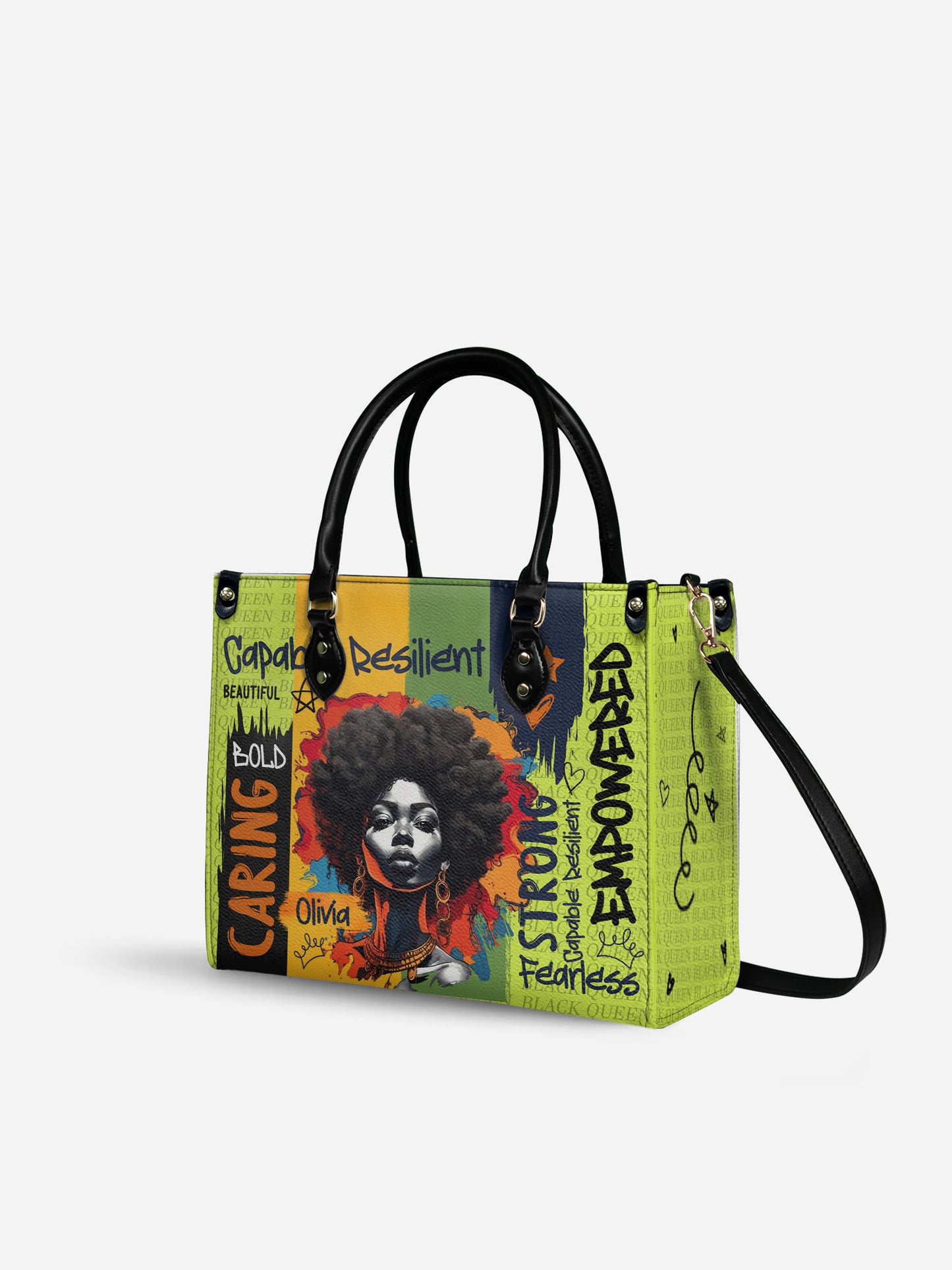 Melaniva Empowered Essence Lemon Lime Leather Handbag Deal