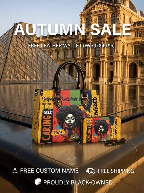 Melaniva Empowered Essence Yellow Leather Handbag Deal (FREE WALLET)