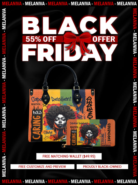 Melaniva Empowered Essence Orange Leather Handbag Deal