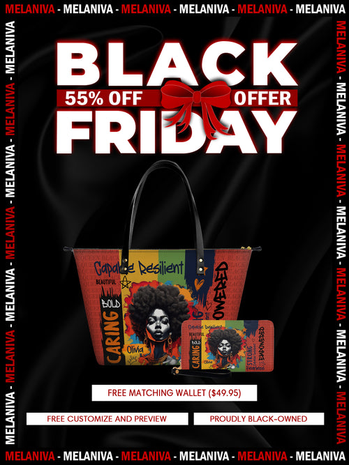 Melaniva Empowered Essence Red Leather Tote Bag Deal (FREE WALLET)