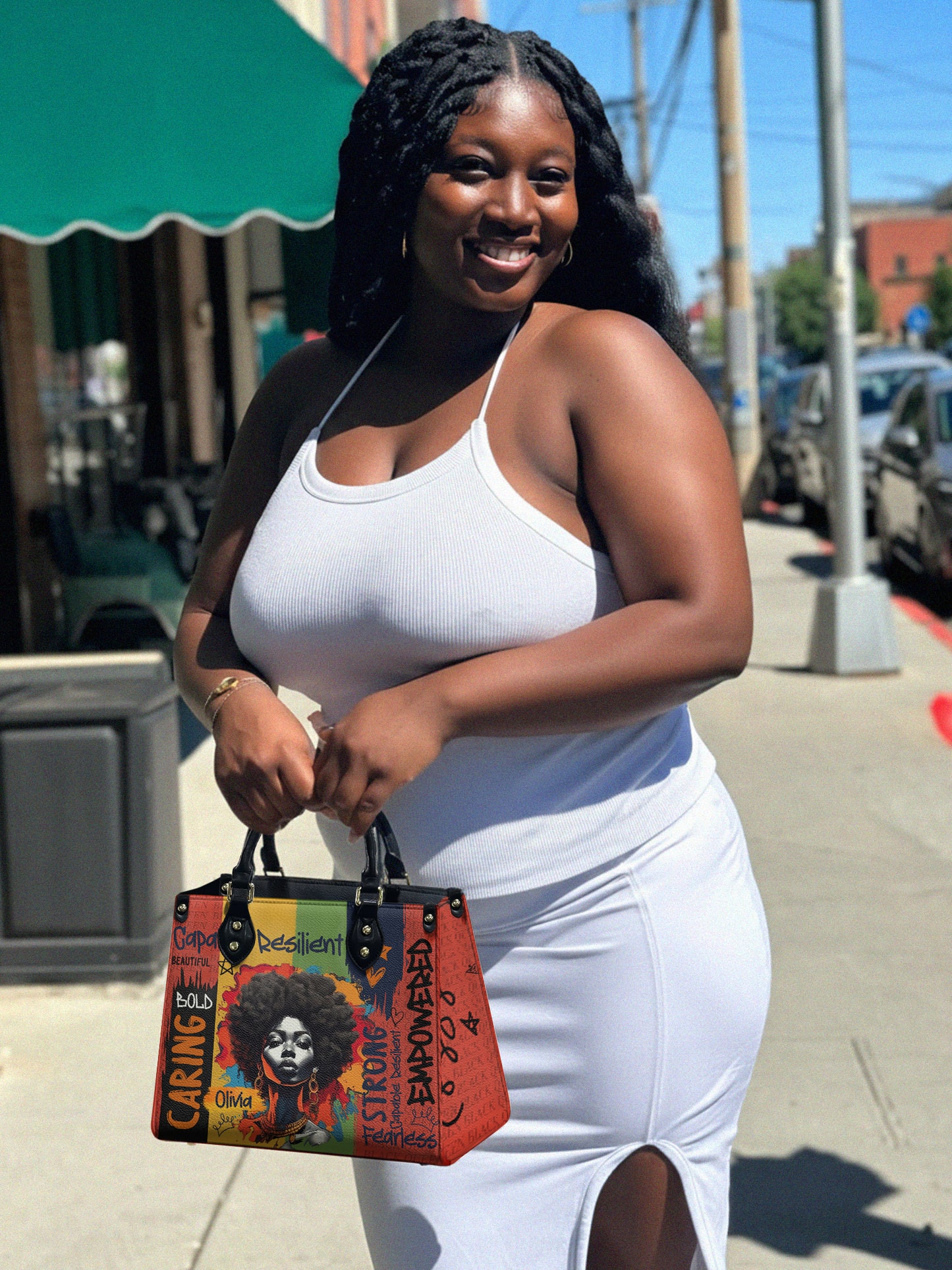 Melaniva Empowered Essence Red Leather Handbag Deal (FREE WALLET)