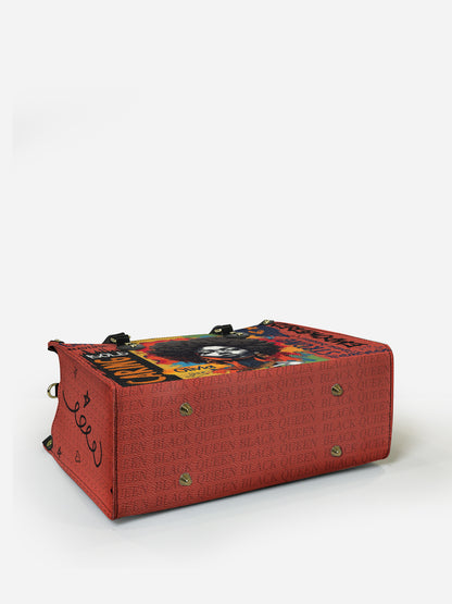 Melaniva Empowered Essence Red Leather Handbag Deal (FREE WALLET)