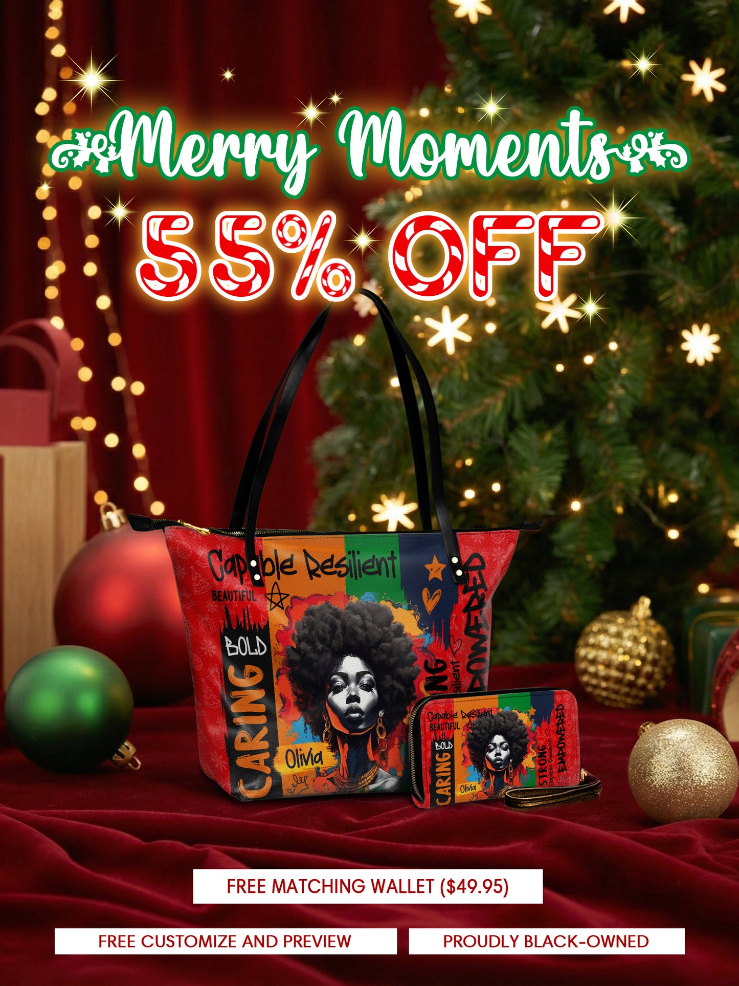 Melaniva Shea Butter and Gold Leather Tote Bag Deal