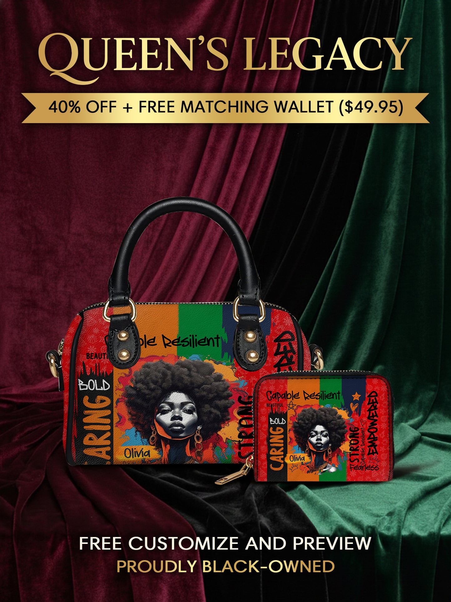 Melaniva Shea Butter & Gold Leather Mini Satchel Deal - Melaniva