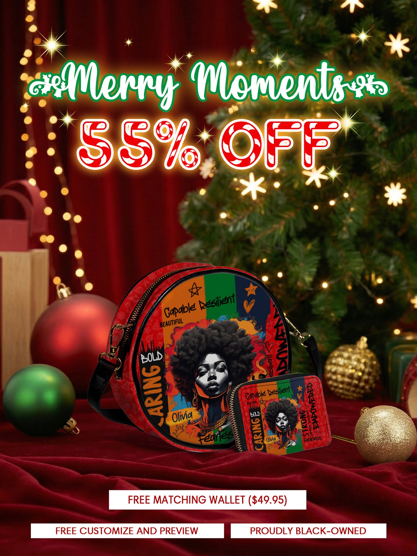 Melaniva Shea Butter & Gold Leather Circle Crossbag Deal