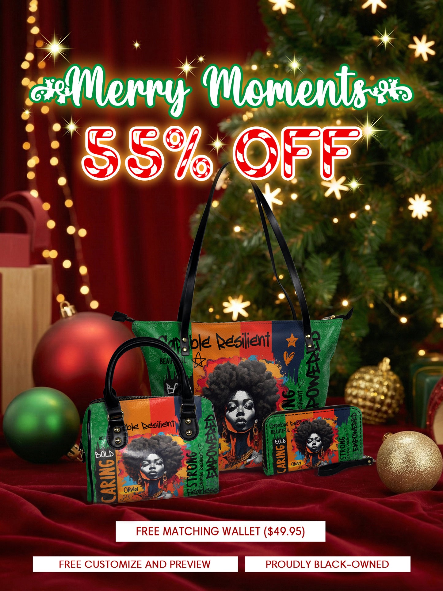 Melaniva "Savannah Bloom" Tote Bag The Perfect Trio