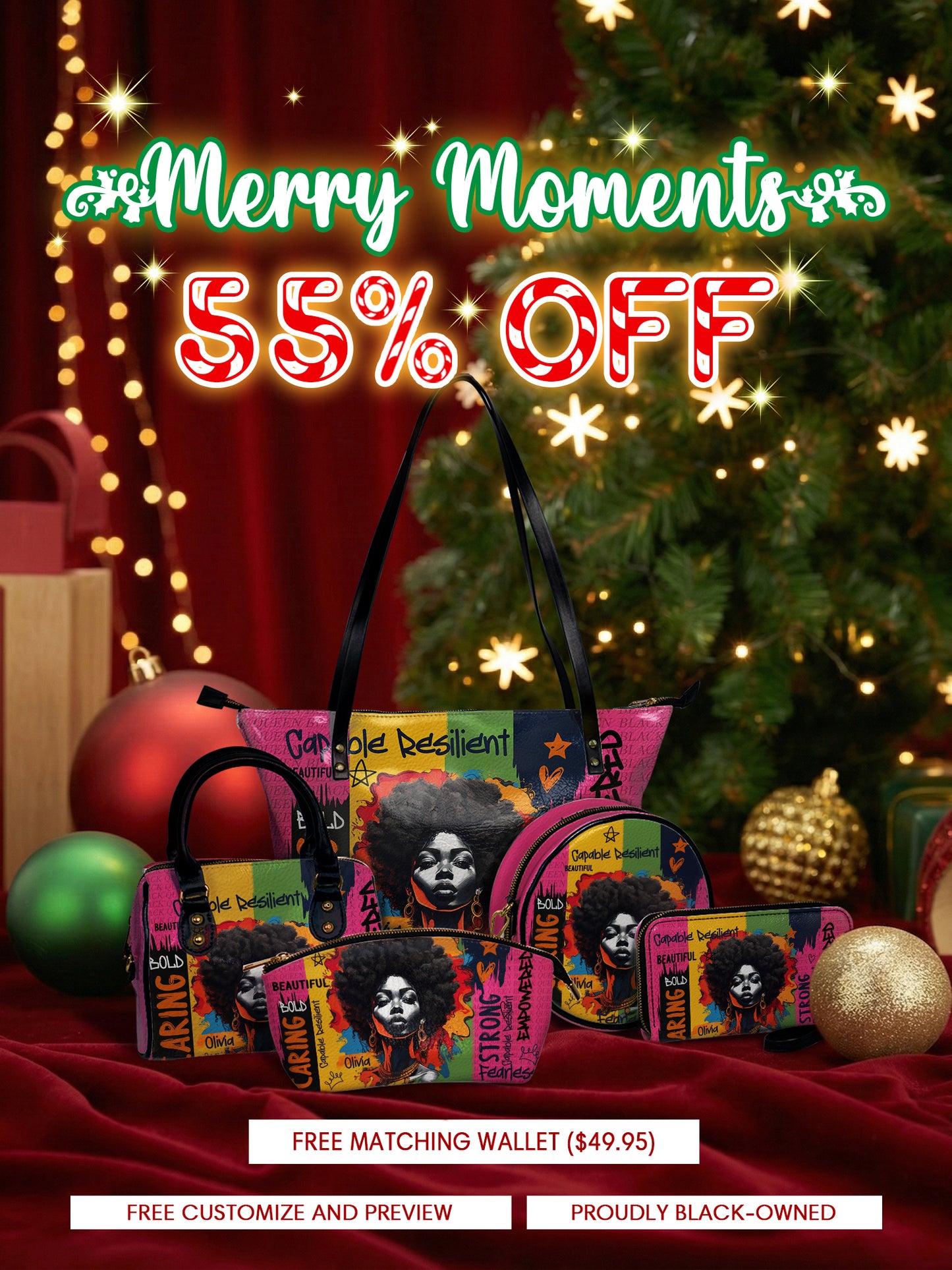 Melaniva "Empowered Essence Pink" Tote Bag The Lucky Bundle