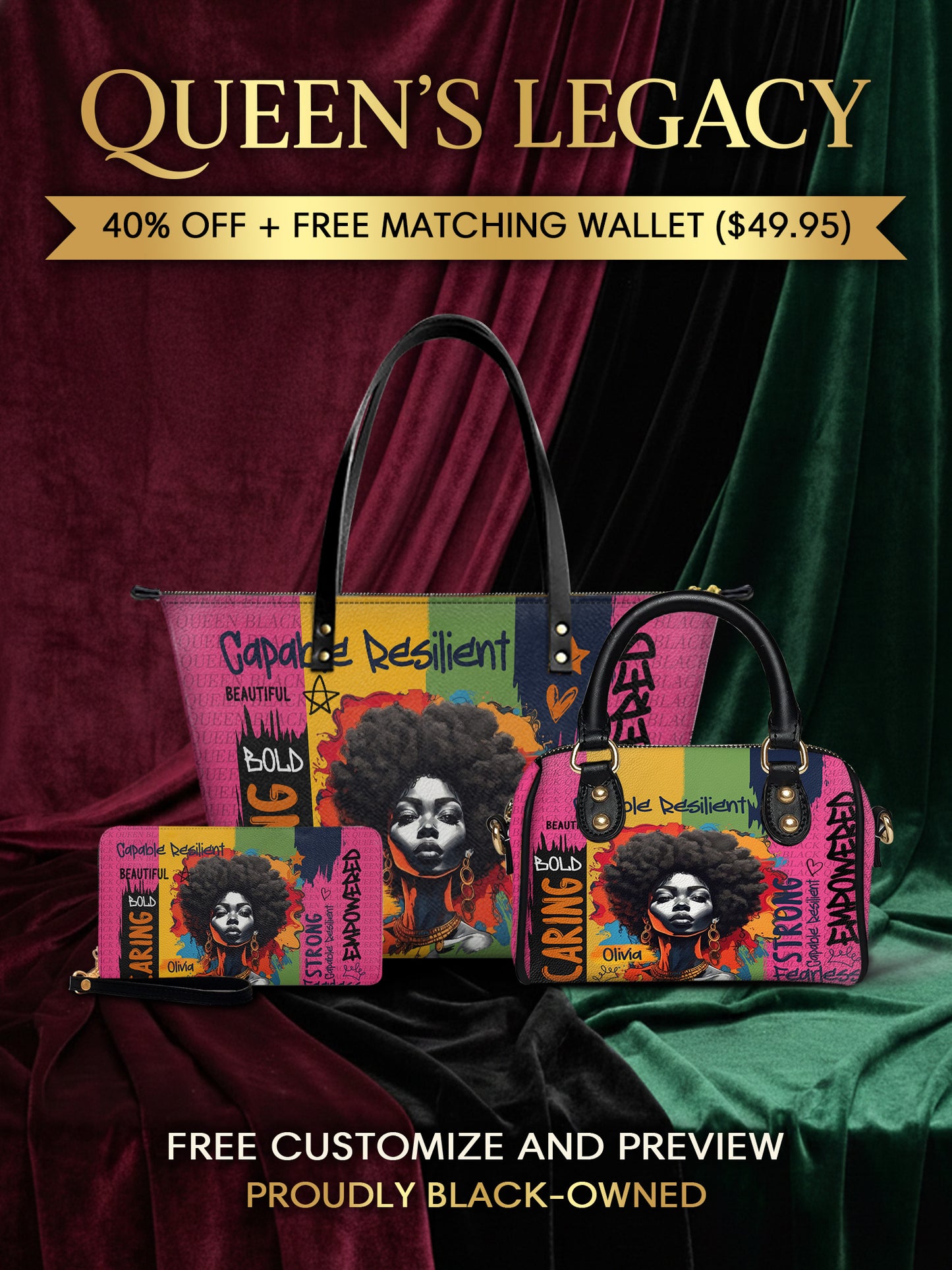 Melaniva "Empowered Essence Pink" Tote Bag The Perfect Trio - Melaniva