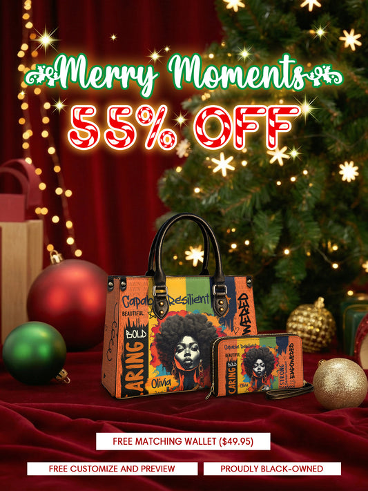 Melaniva Empowered Essence Orange Leather Handbag Deal