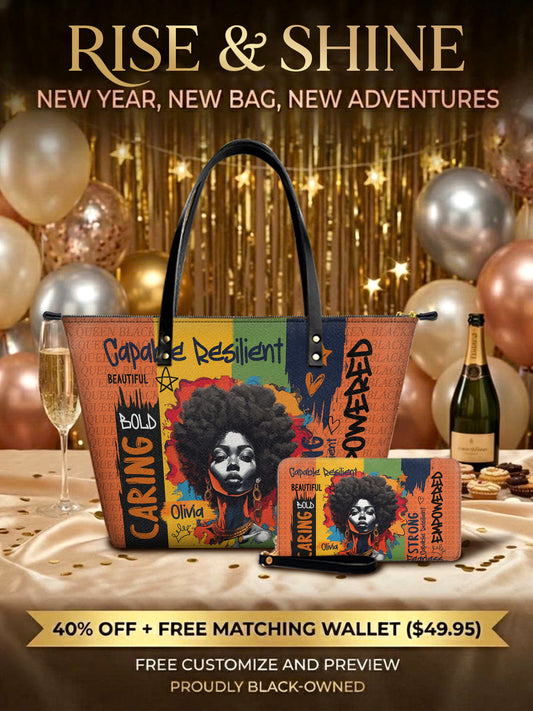 Melaniva Empowered Essence Orange Leather Tote Bag Deal