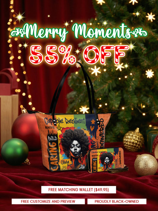 Melaniva Empowered Essence Orange Leather Tote Bag Deal