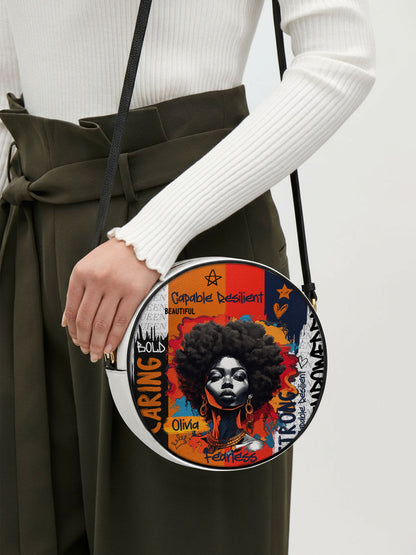 Melaniva Empowered Essence Leather Circle Crossbag Deal