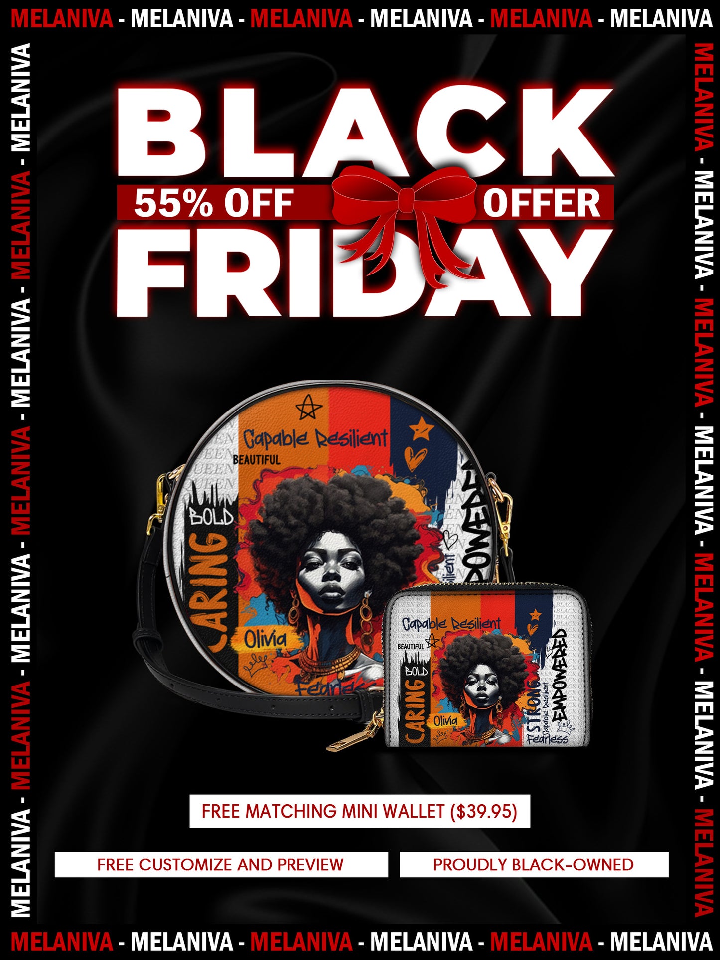 Melaniva Empowered Essence Leather Circle Crossbag Deal