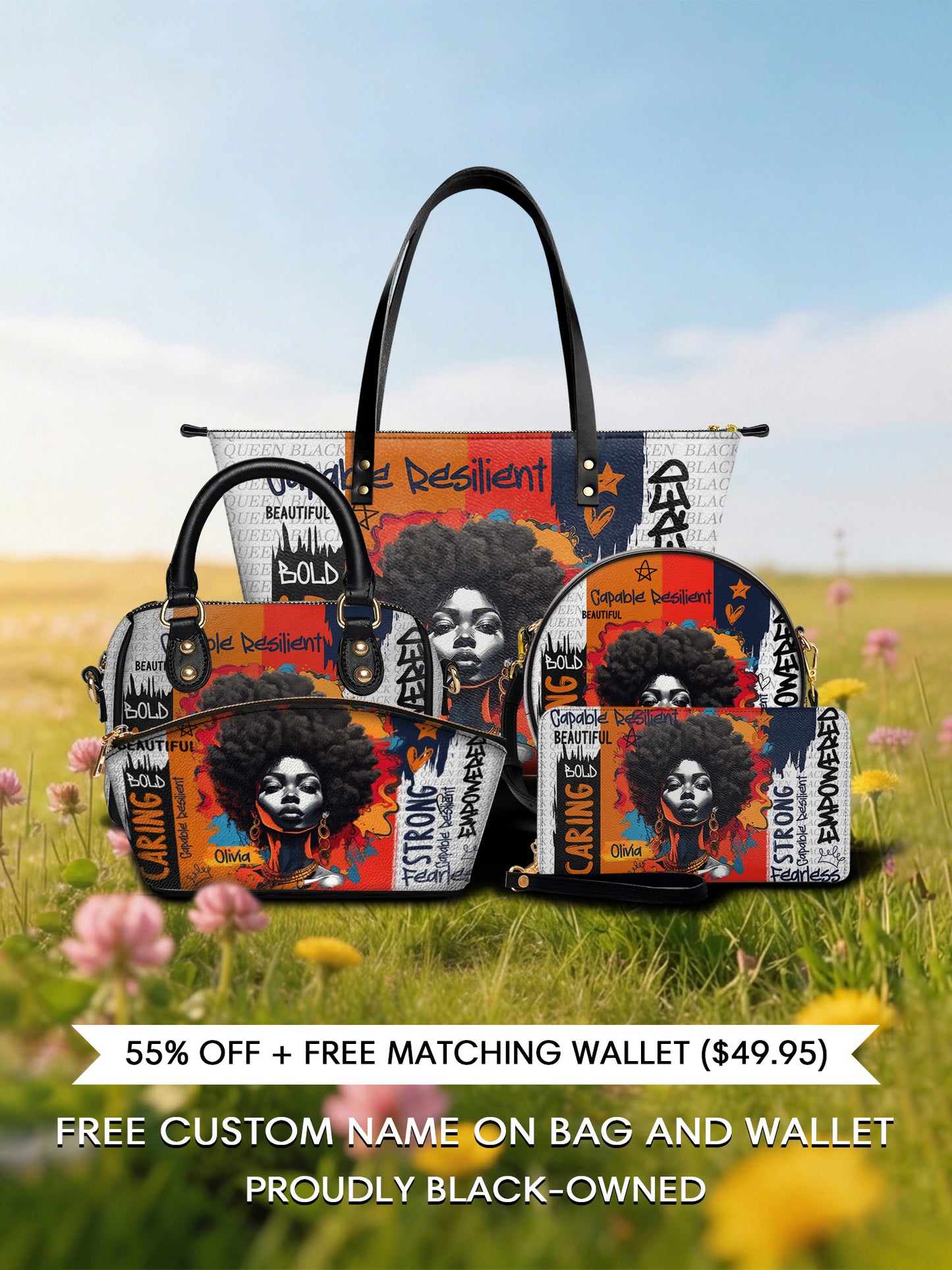 Melaniva "Empowered Essence" Tote Bag The Lucky Bundle - Melaniva