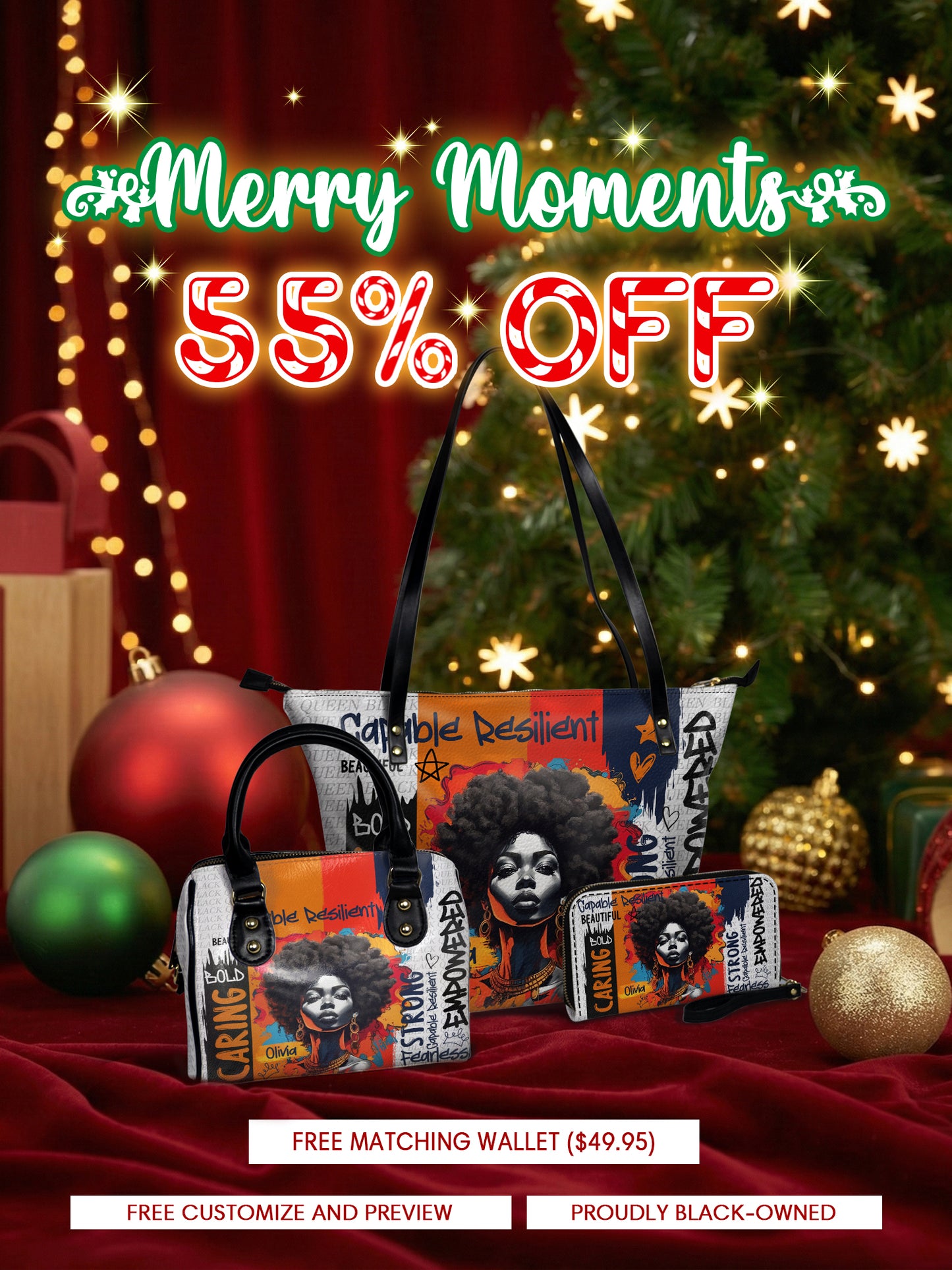 Melaniva "Empowered Essence" Tote Bag The Perfect Trio