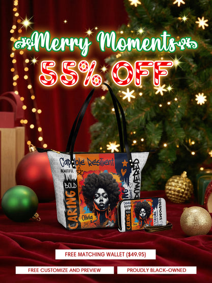 Melaniva Empowered Essence Leather Tote Bag Deal (FREE WALLET)