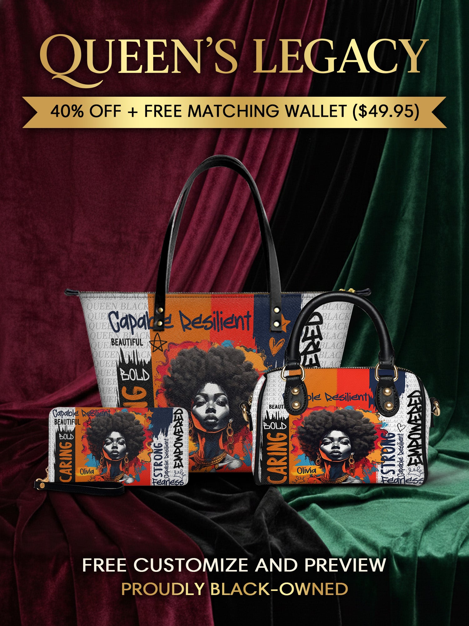 Melaniva "Empowered Essence" Tote Bag The Perfect Trio - Melaniva