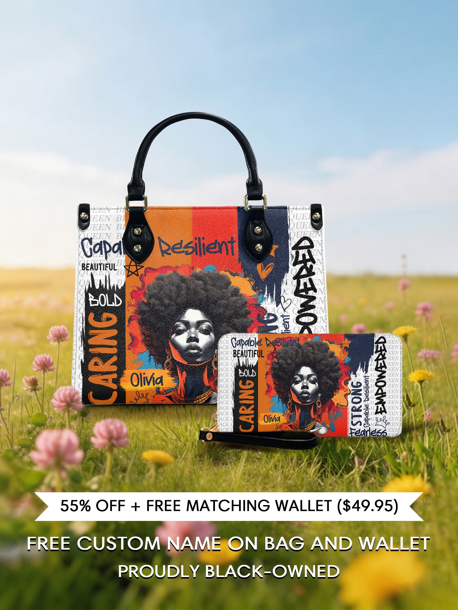 Melaniva Empowered Essence Leather Handbag Deal (FREE WALLET)