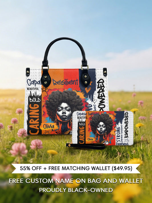 Melaniva Empowered Essence Leather Handbag Deal (FREE WALLET) - Melaniva