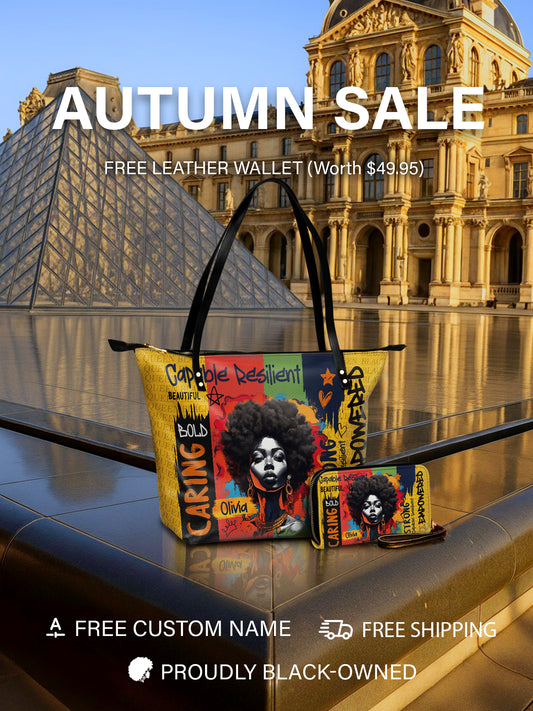 Melaniva Empowered Essence Yellow Leather Tote Bag Deal (FREE WALLET)