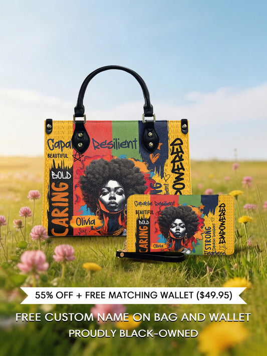 Melaniva Empowered Essence Yellow Leather Handbag Deal (FREE WALLET) - Melaniva