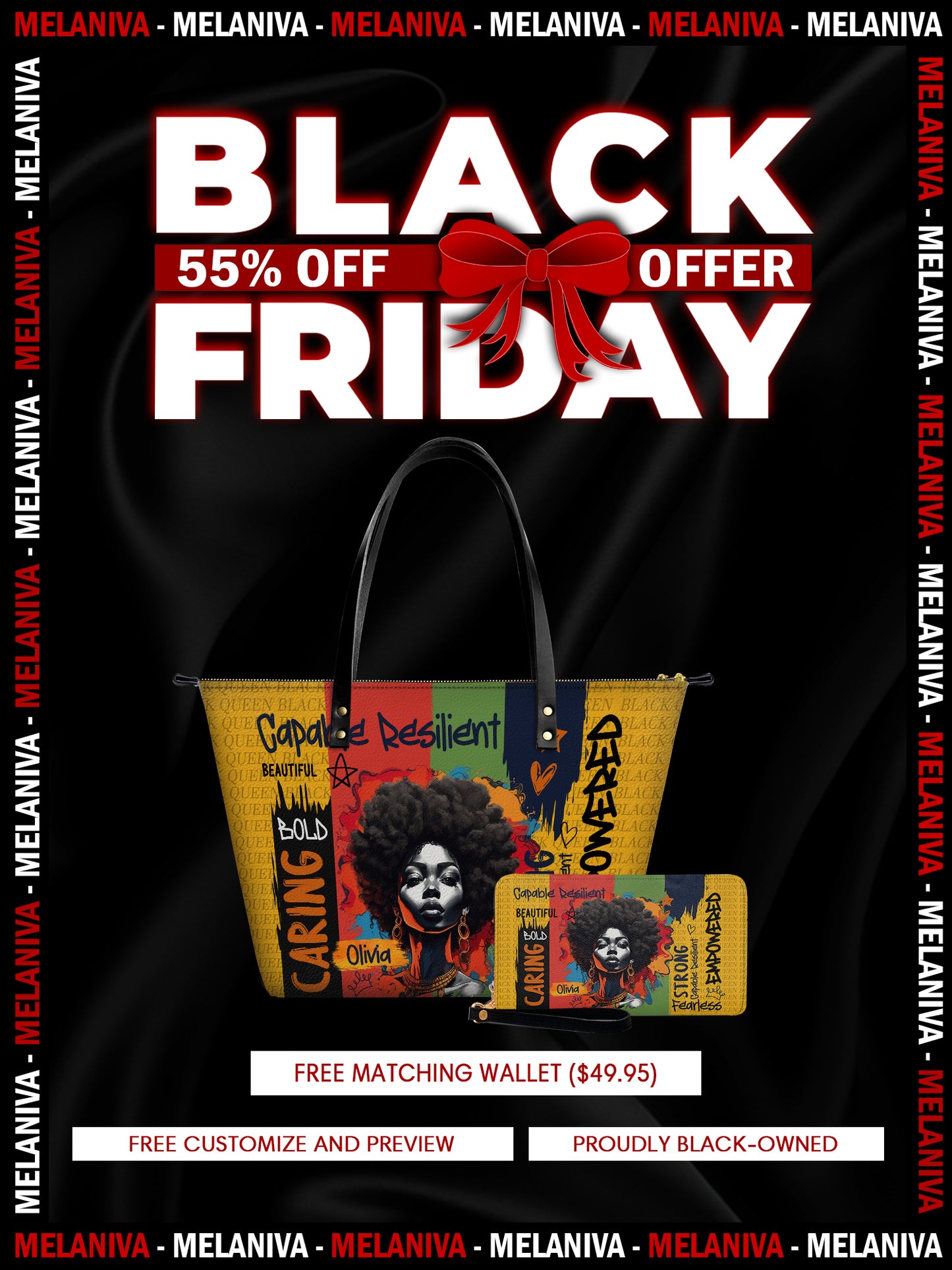 Melaniva Empowered Essence Yellow Leather Tote Bag Deal (FREE WALLET)