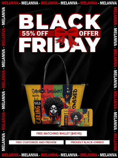 Melaniva Empowered Essence Yellow Leather Tote Bag Deal (FREE WALLET)