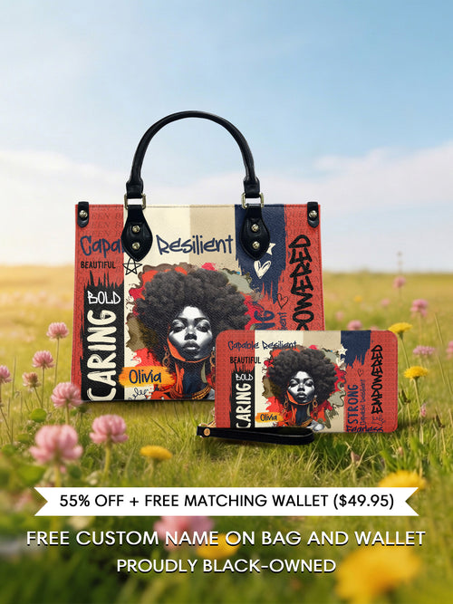 Melaniva "Bold Afro Power" Leather Handbag Deal - Melaniva