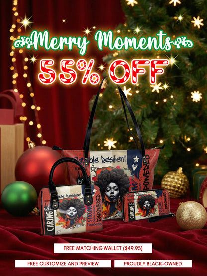 Melaniva "Bold Afro Power" Tote Bag The Perfect Trio