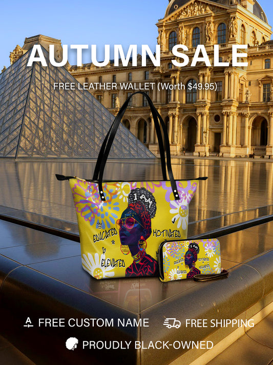 Melaniva I Am Elevated Leather Tote Bag Deal (FREE WALLET)