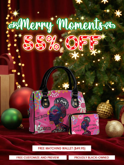 Melaniva I Am Elevated Pink Leather Mini Satchel Deal